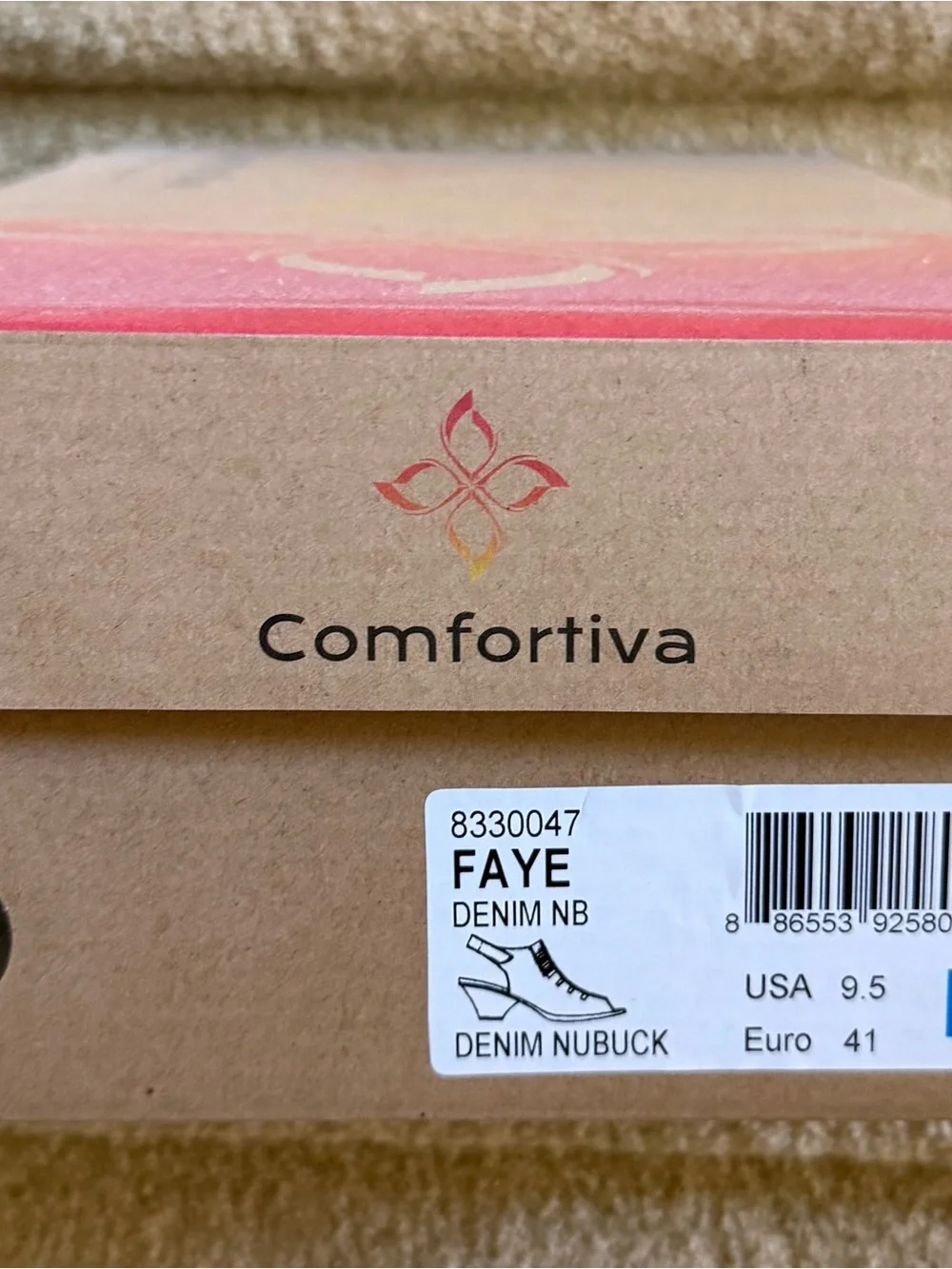 Comfortiva Faye Denim Nubuck Sandals - Denim 9.5WW - Brand New